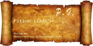 Pitino Ilián névjegykártya